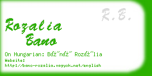 rozalia bano business card